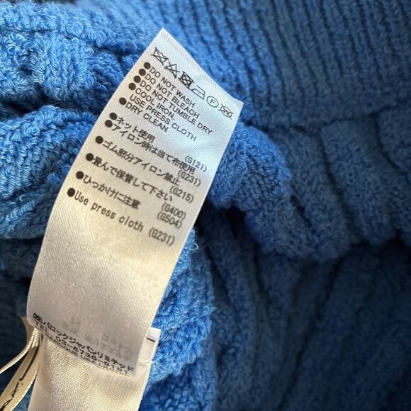 MOUSSY Wide Ribbed Knit Pants Flare Hem in Bright Blue Kidcore Rare Size S (1) - Picture 11 of 13